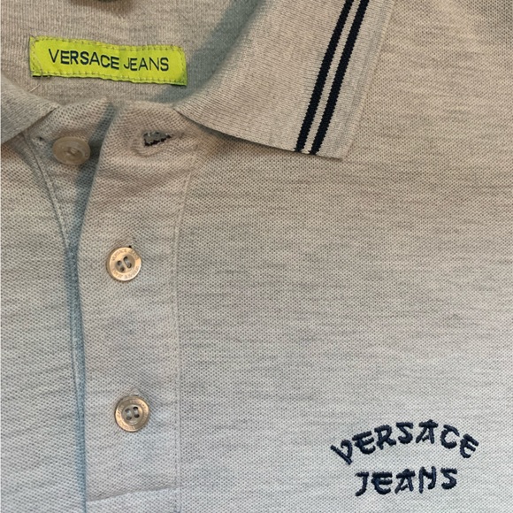 Grey vintage Versace button down shirt Size Medium - Picture 2 of 3